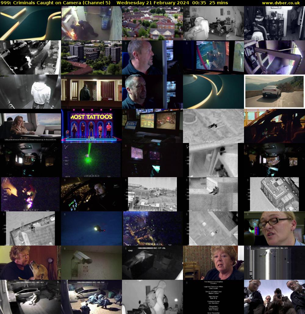 999: Criminals Caught on Camera (Channel 5) Wednesday 21 February 2024 00:35 - 01:00