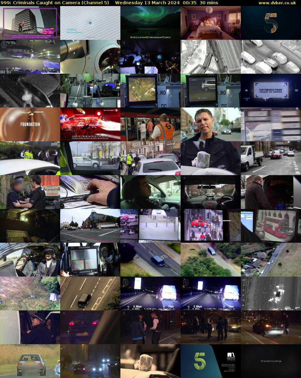 999: Criminals Caught on Camera (Channel 5) Wednesday 13 March 2024 00:35 - 01:05