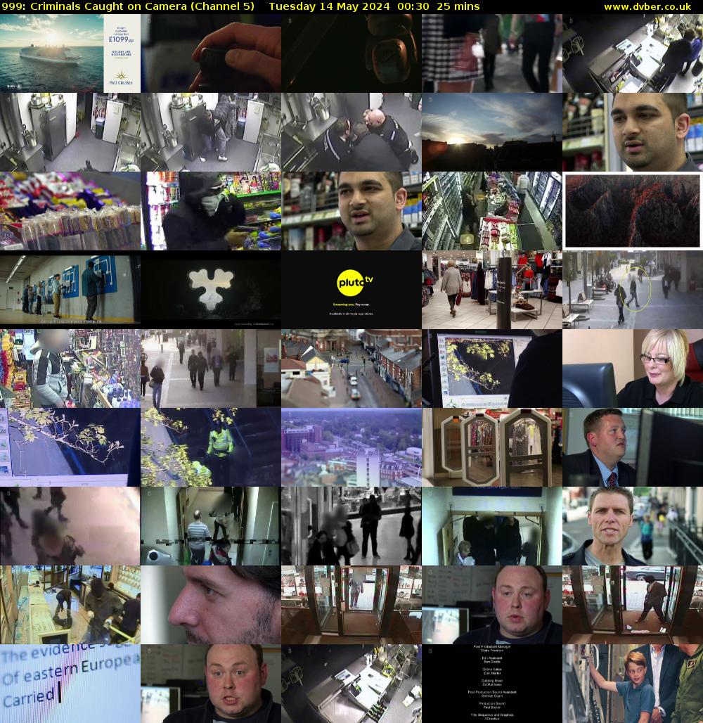 999: Criminals Caught on Camera (Channel 5) Tuesday 14 May 2024 00:30 - 00:55