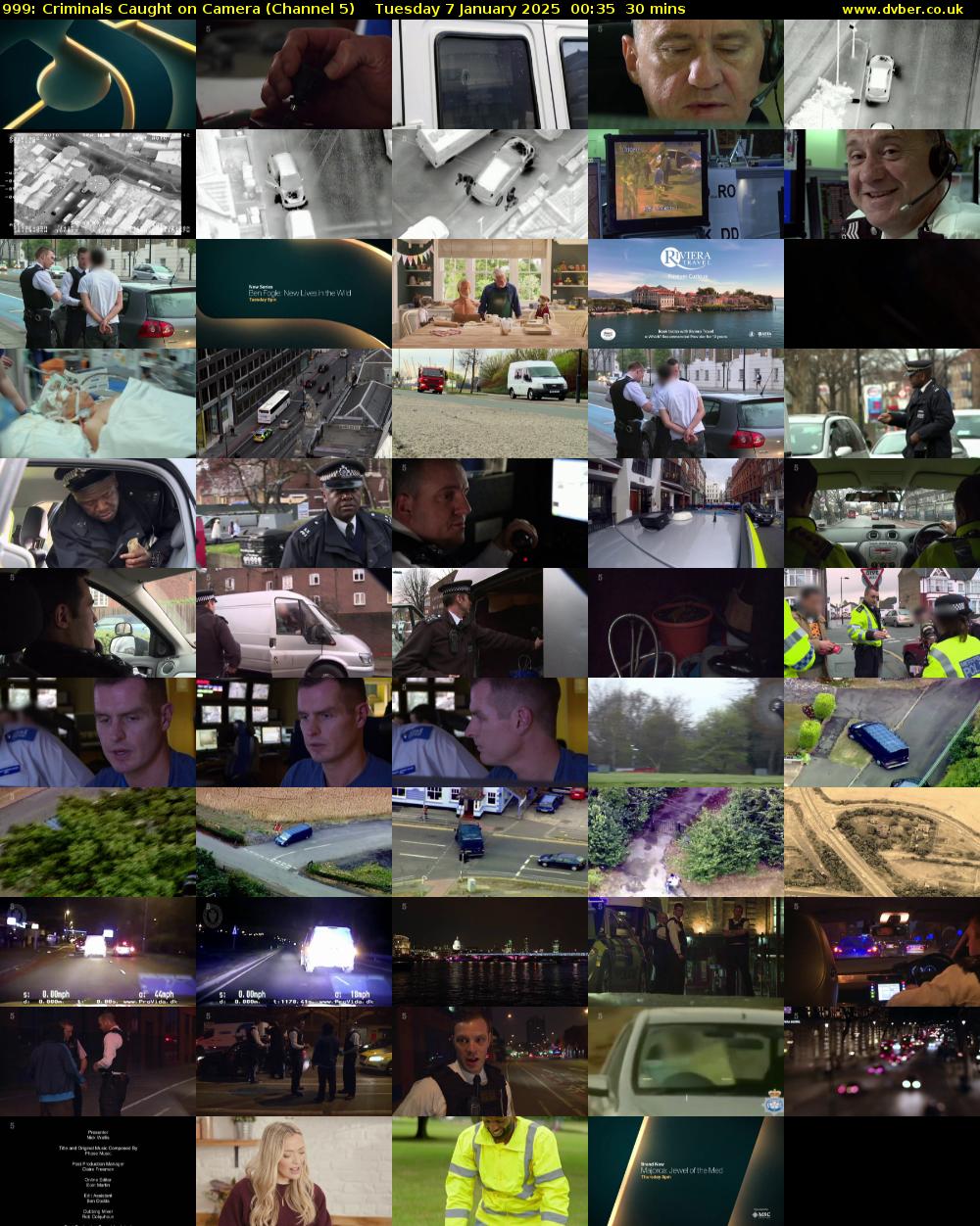 999: Criminals Caught on Camera (Channel 5) Tuesday 7 January 2025 00:35 - 01:05
