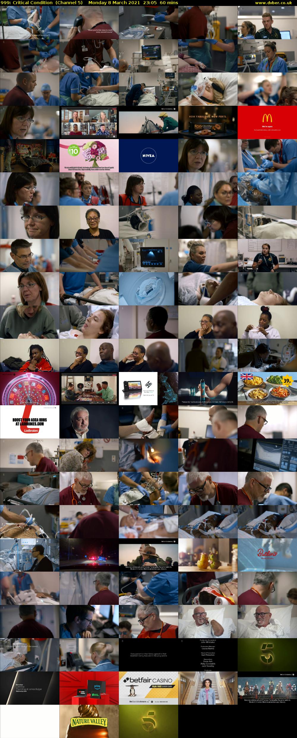 999: Critical Condition  (Channel 5) Monday 8 March 2021 23:05 - 00:05