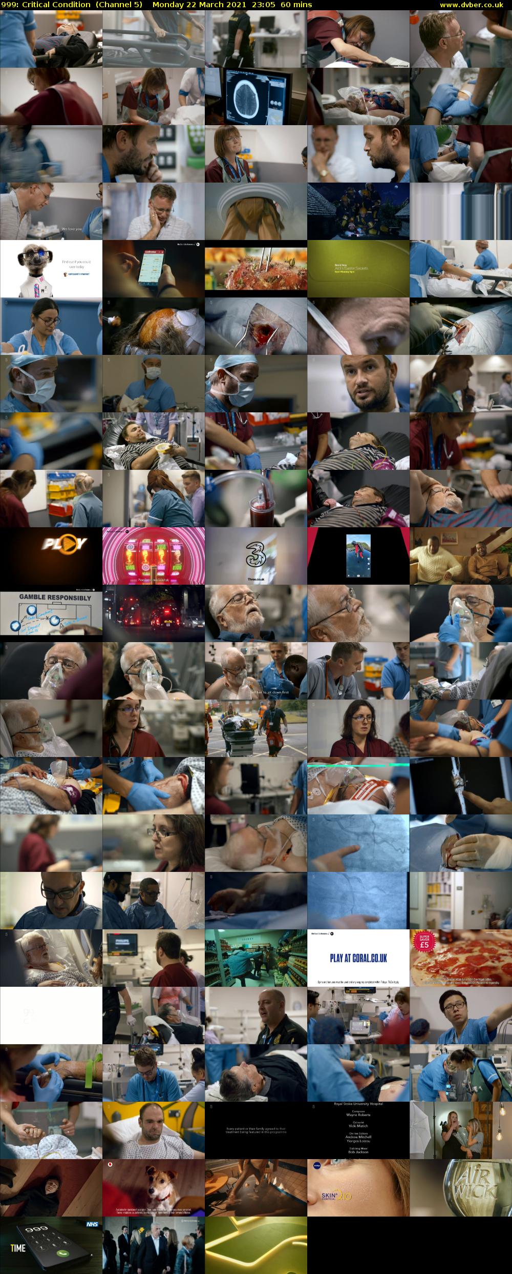 999: Critical Condition  (Channel 5) Monday 22 March 2021 23:05 - 00:05