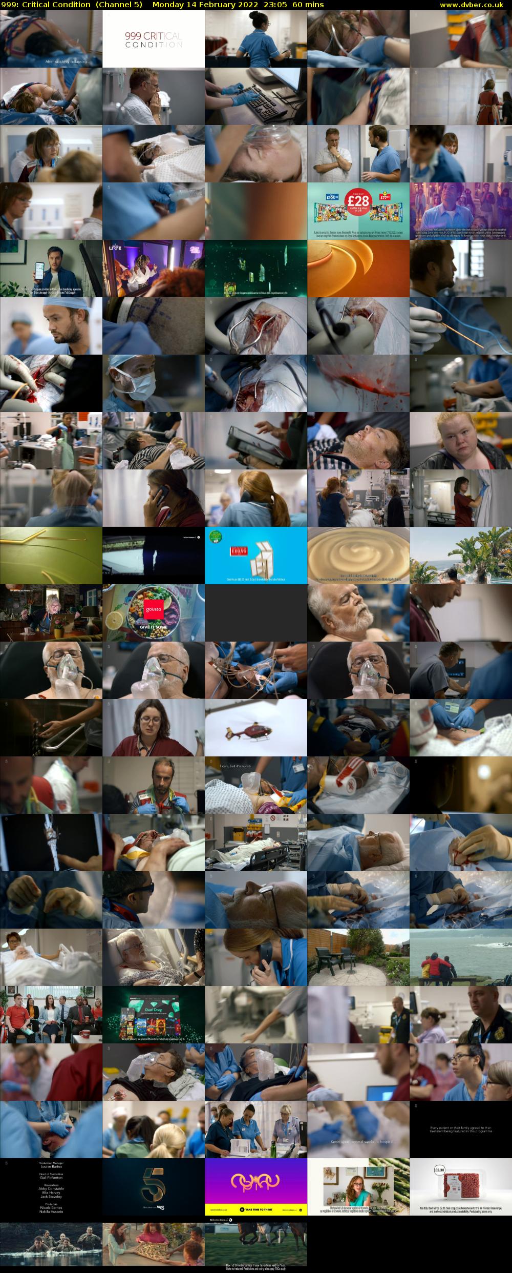 999: Critical Condition  (Channel 5) Monday 14 February 2022 23:05 - 00:05