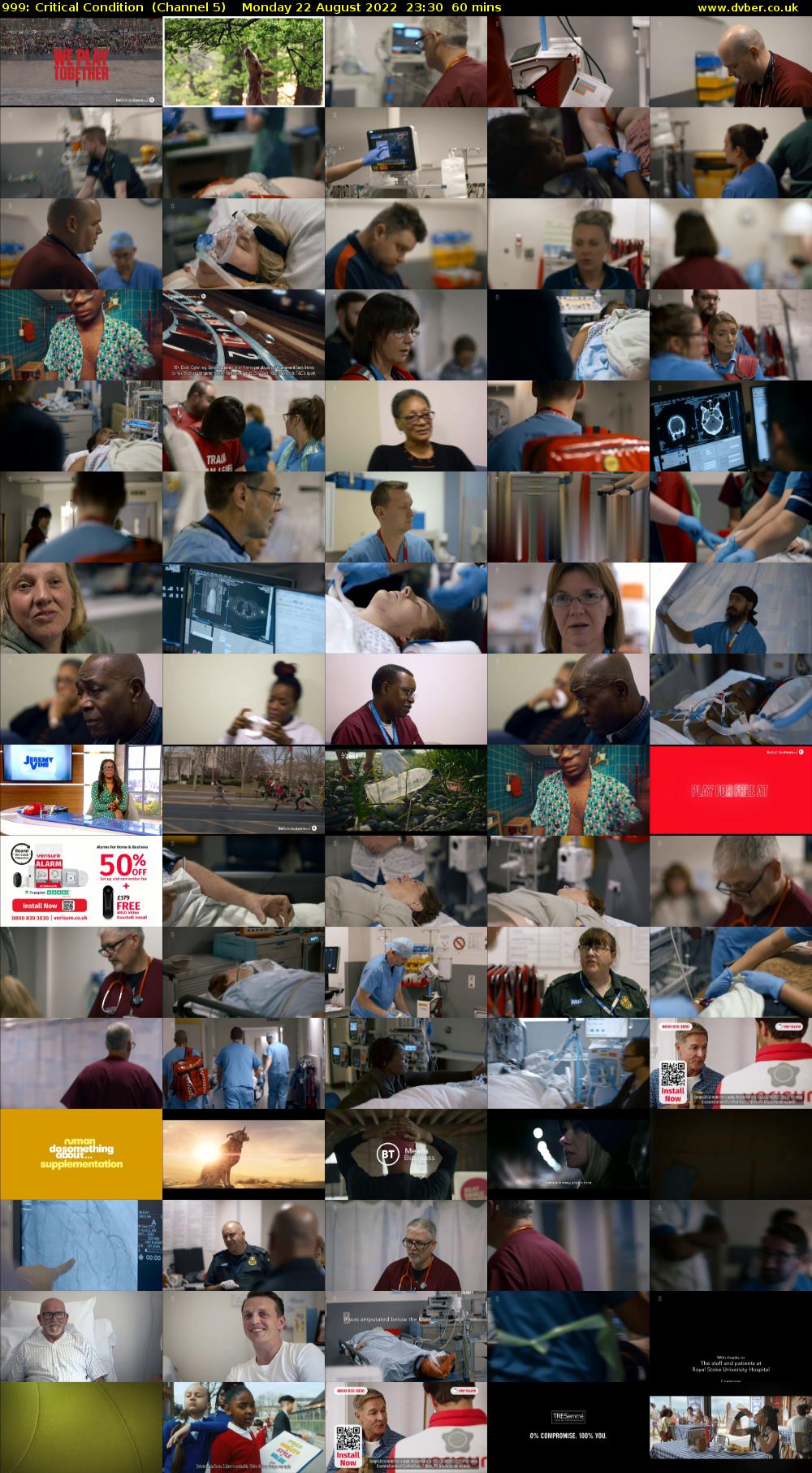 999: Critical Condition  (Channel 5) Monday 22 August 2022 23:30 - 00:30