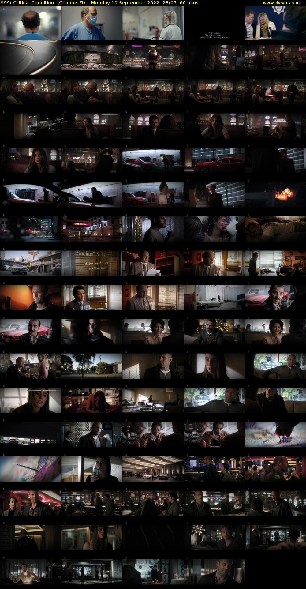 999: Critical Condition  (Channel 5) Monday 19 September 2022 23:05 - 00:05