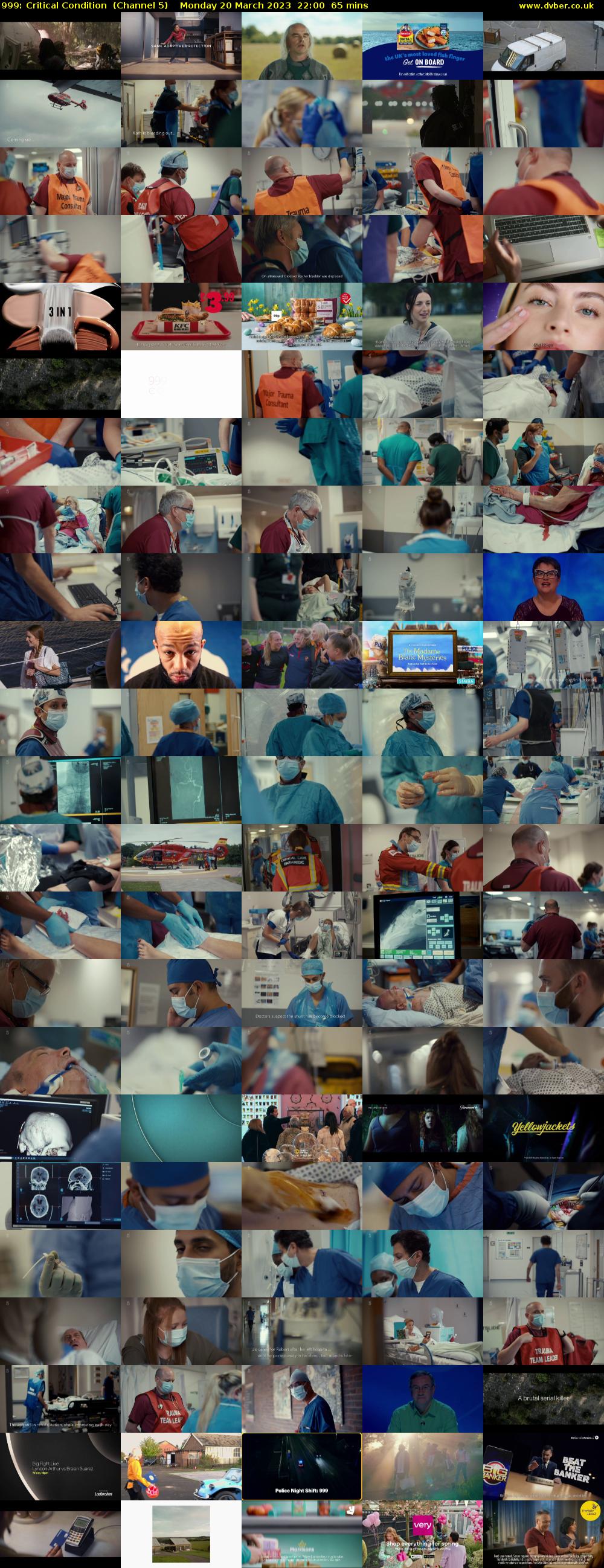 999: Critical Condition  (Channel 5) Monday 20 March 2023 22:00 - 23:05
