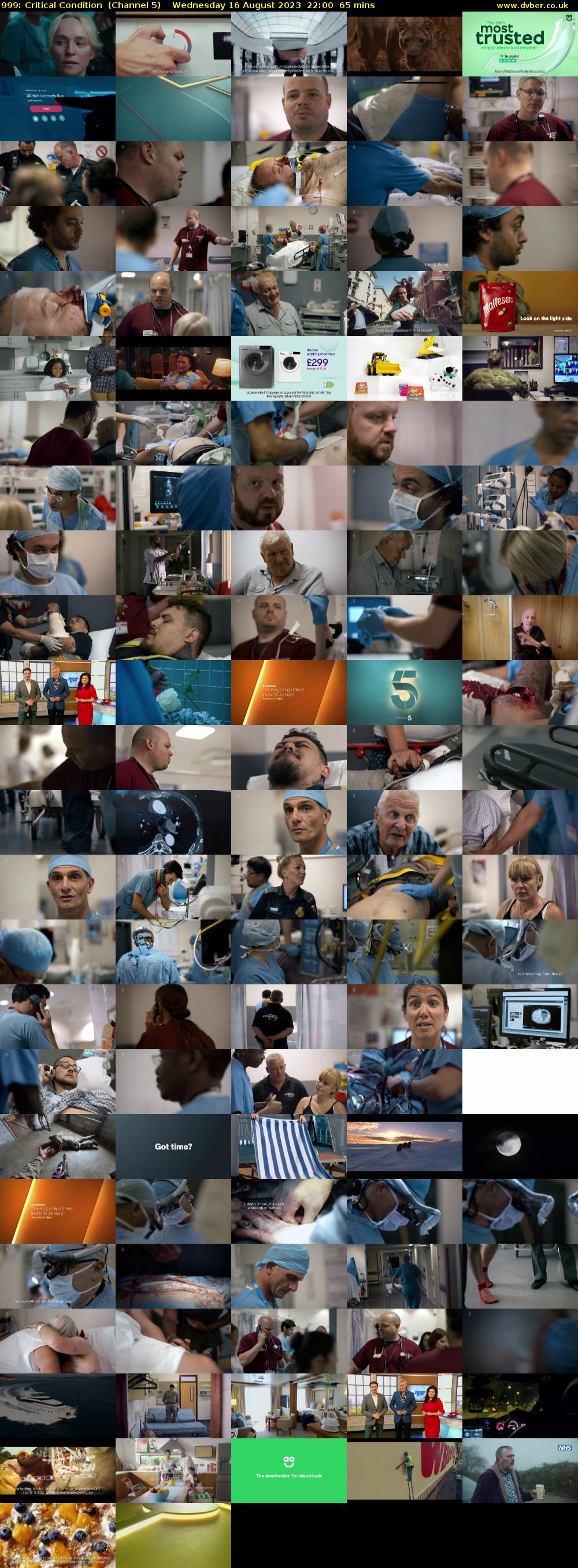 999: Critical Condition  (Channel 5) Wednesday 16 August 2023 22:00 - 23:05