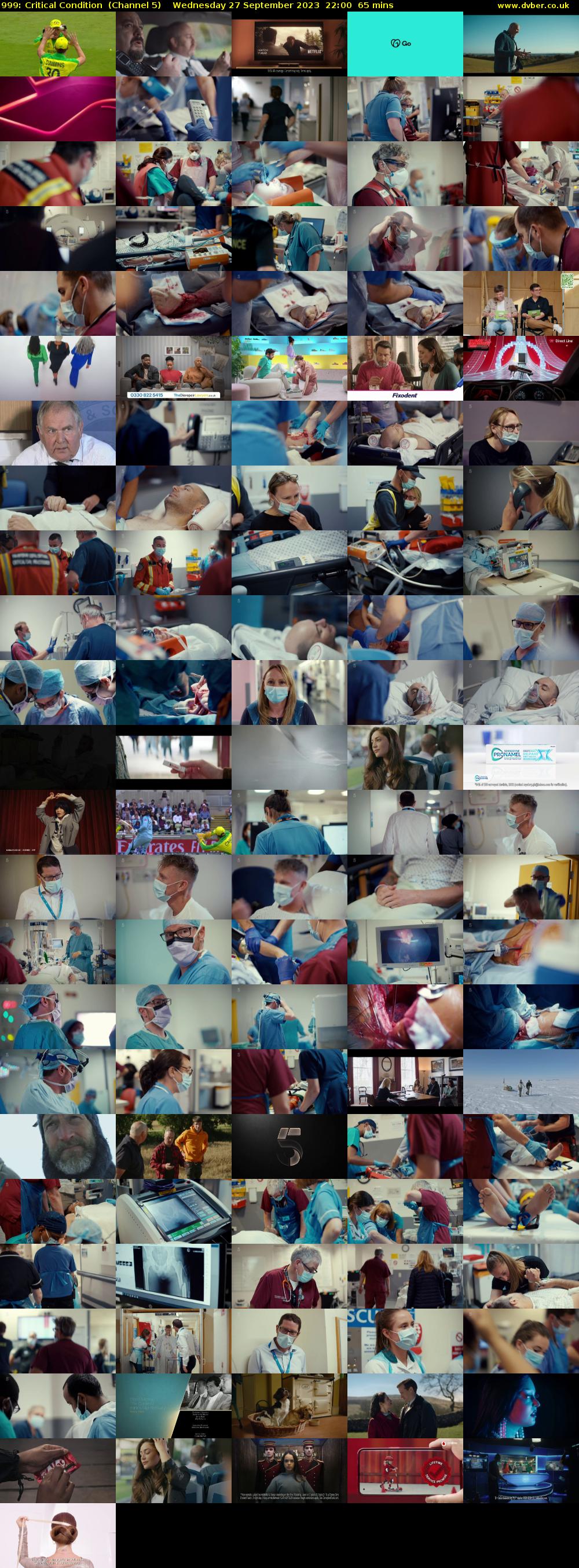 999: Critical Condition  (Channel 5) Wednesday 27 September 2023 22:00 - 23:05
