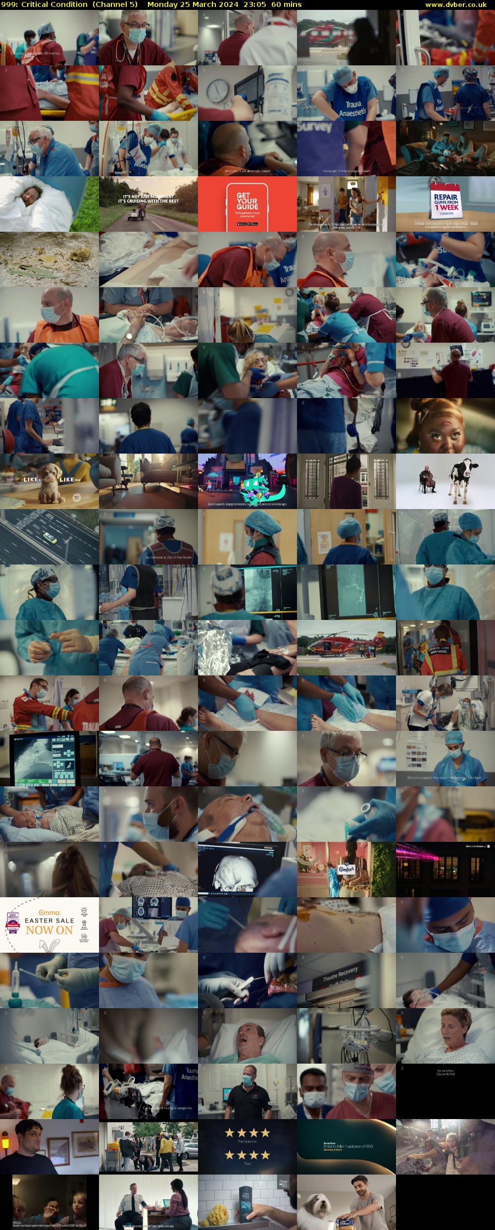 999: Critical Condition  (Channel 5) Monday 25 March 2024 23:05 - 00:05