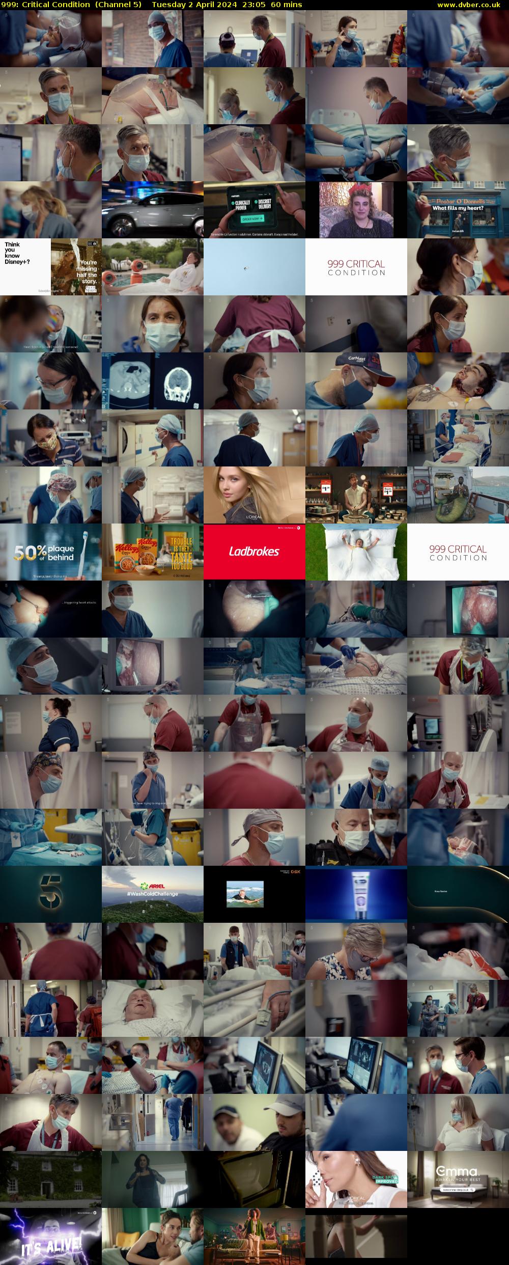 999: Critical Condition  (Channel 5) Tuesday 2 April 2024 23:05 - 00:05