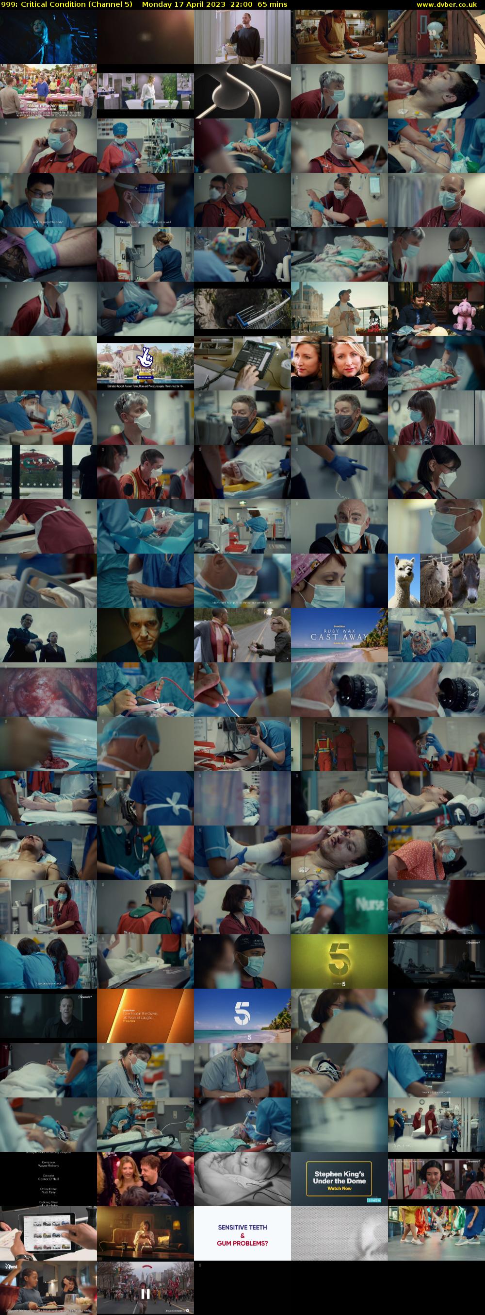 999: Critical Condition (Channel 5) Monday 17 April 2023 22:00 - 23:05
