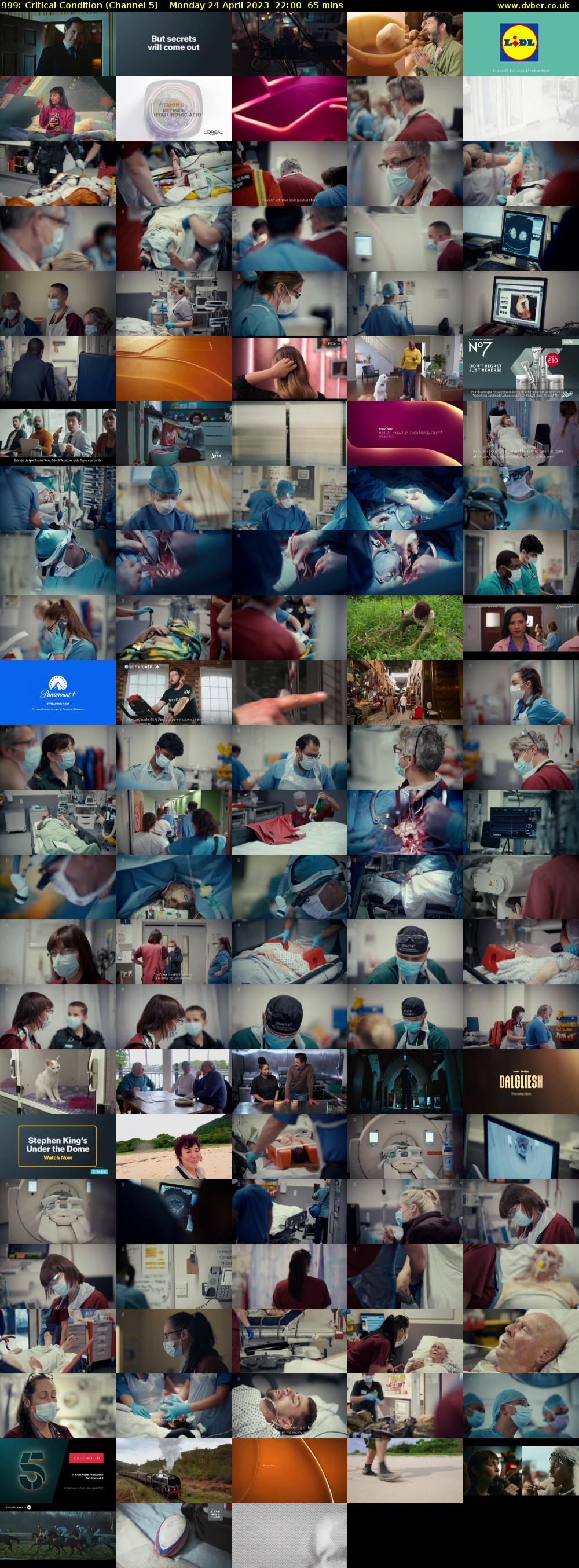 999: Critical Condition (Channel 5) Monday 24 April 2023 22:00 - 23:05