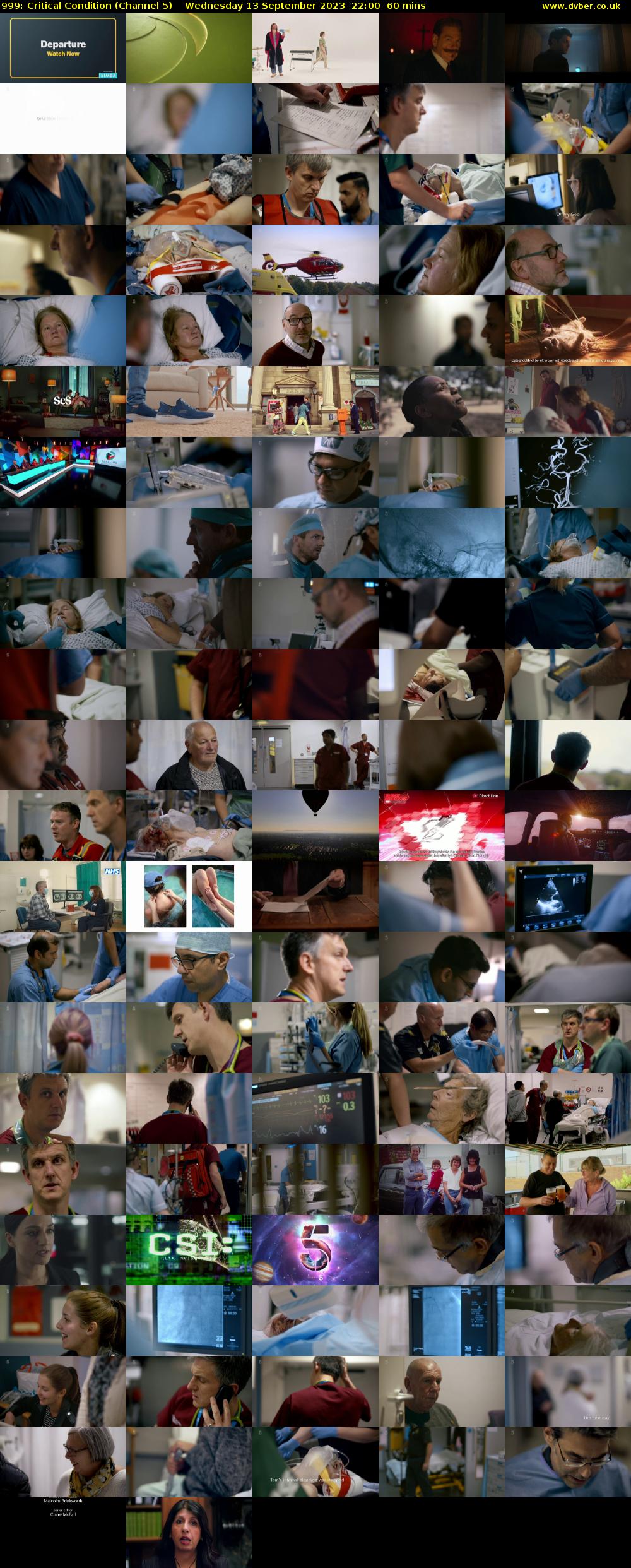 999: Critical Condition (Channel 5) Wednesday 13 September 2023 22:00 - 23:00