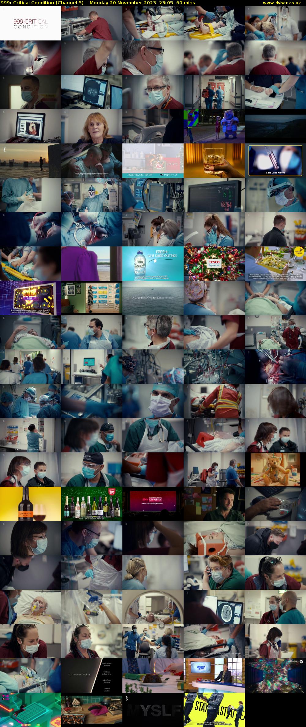 999: Critical Condition (Channel 5) Monday 20 November 2023 23:05 - 00:05