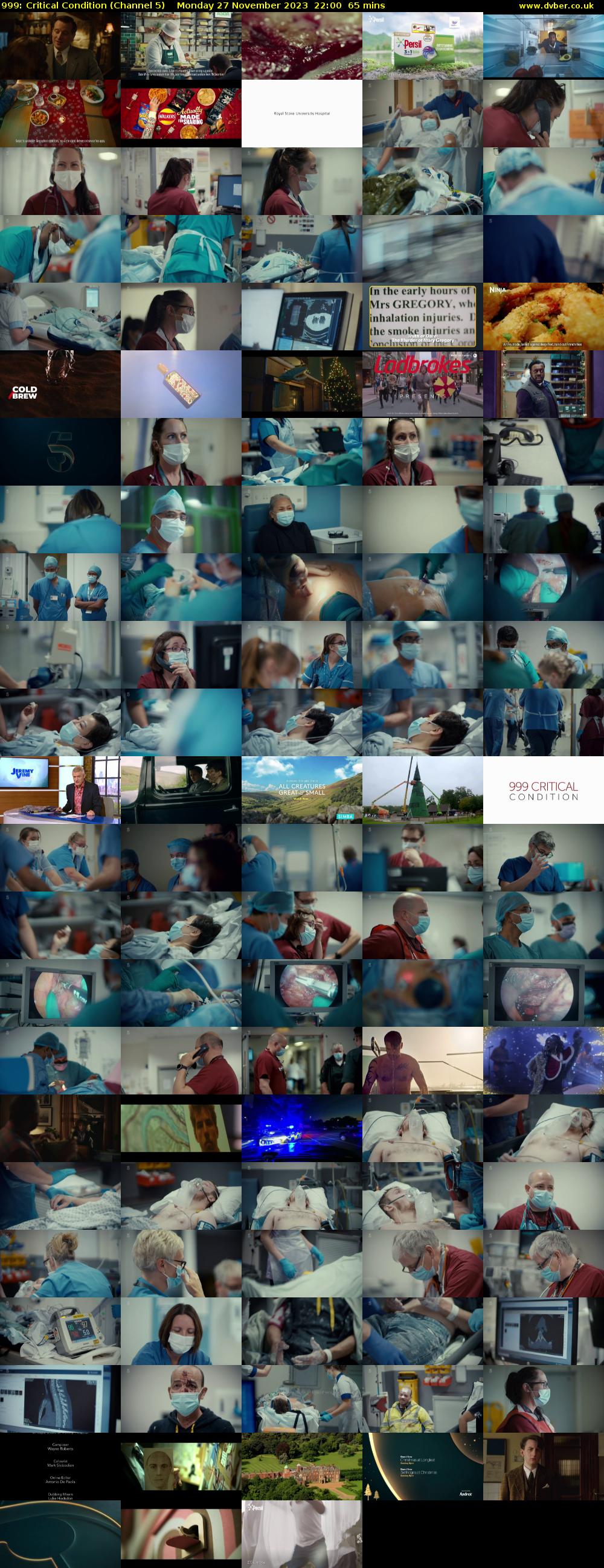 999: Critical Condition (Channel 5) Monday 27 November 2023 22:00 - 23:05