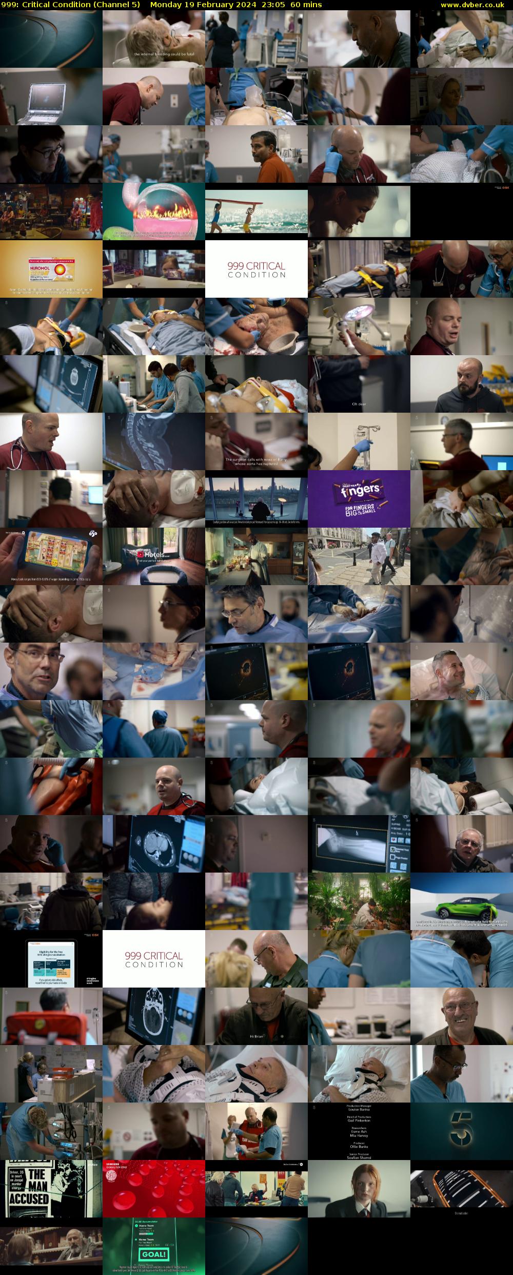 999: Critical Condition (Channel 5) Monday 19 February 2024 23:05 - 00:05