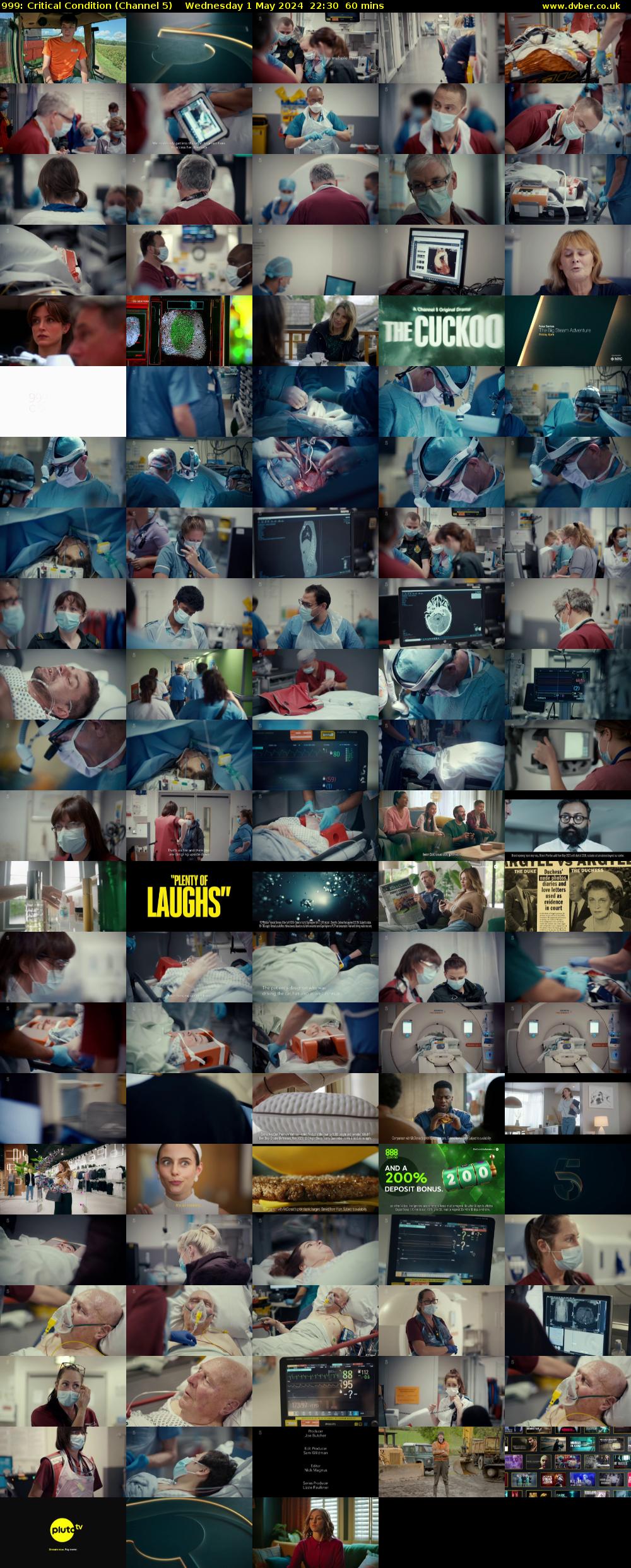 999: Critical Condition (Channel 5) Wednesday 1 May 2024 22:30 - 23:30