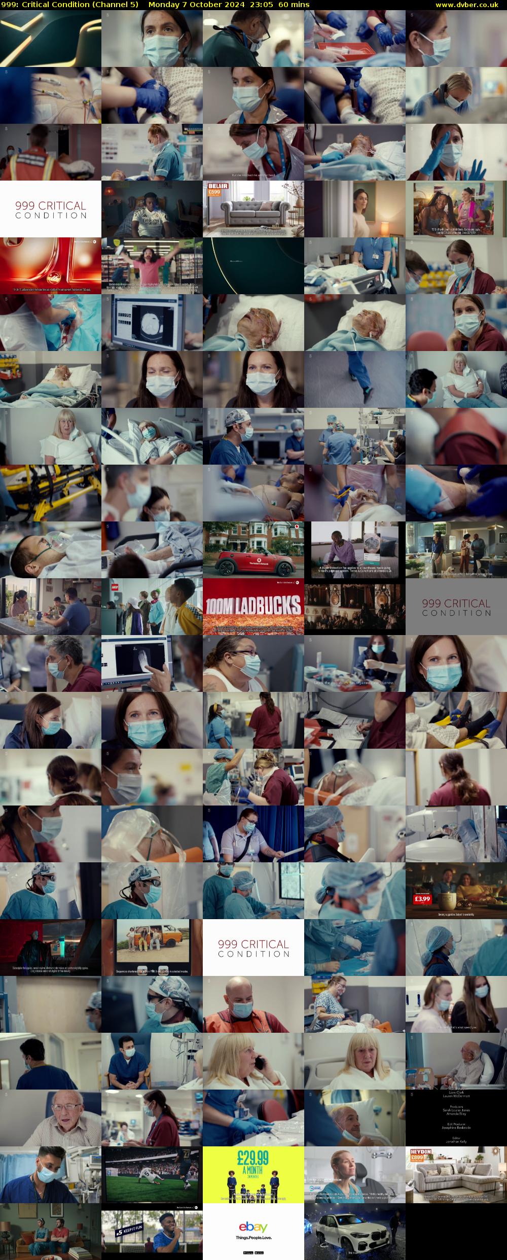 999: Critical Condition (Channel 5) Monday 7 October 2024 23:05 - 00:05