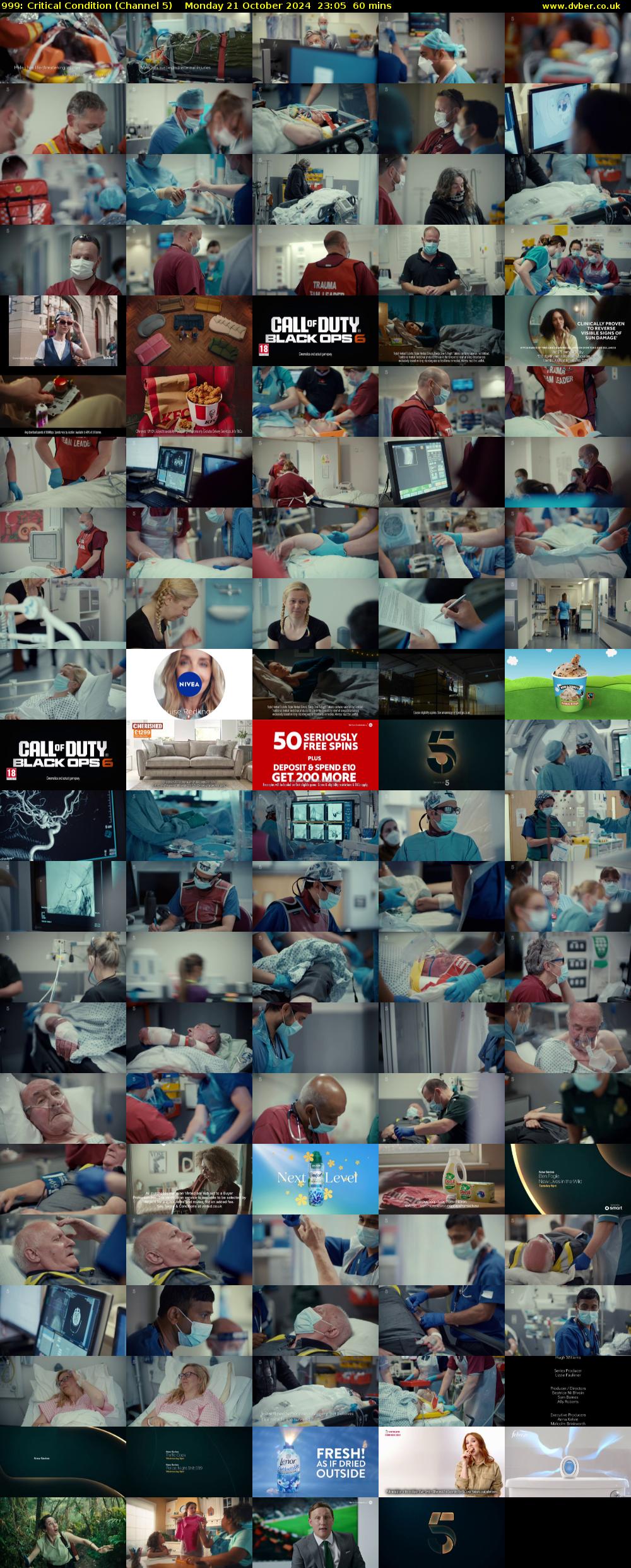 999: Critical Condition (Channel 5) Monday 21 October 2024 23:05 - 00:05