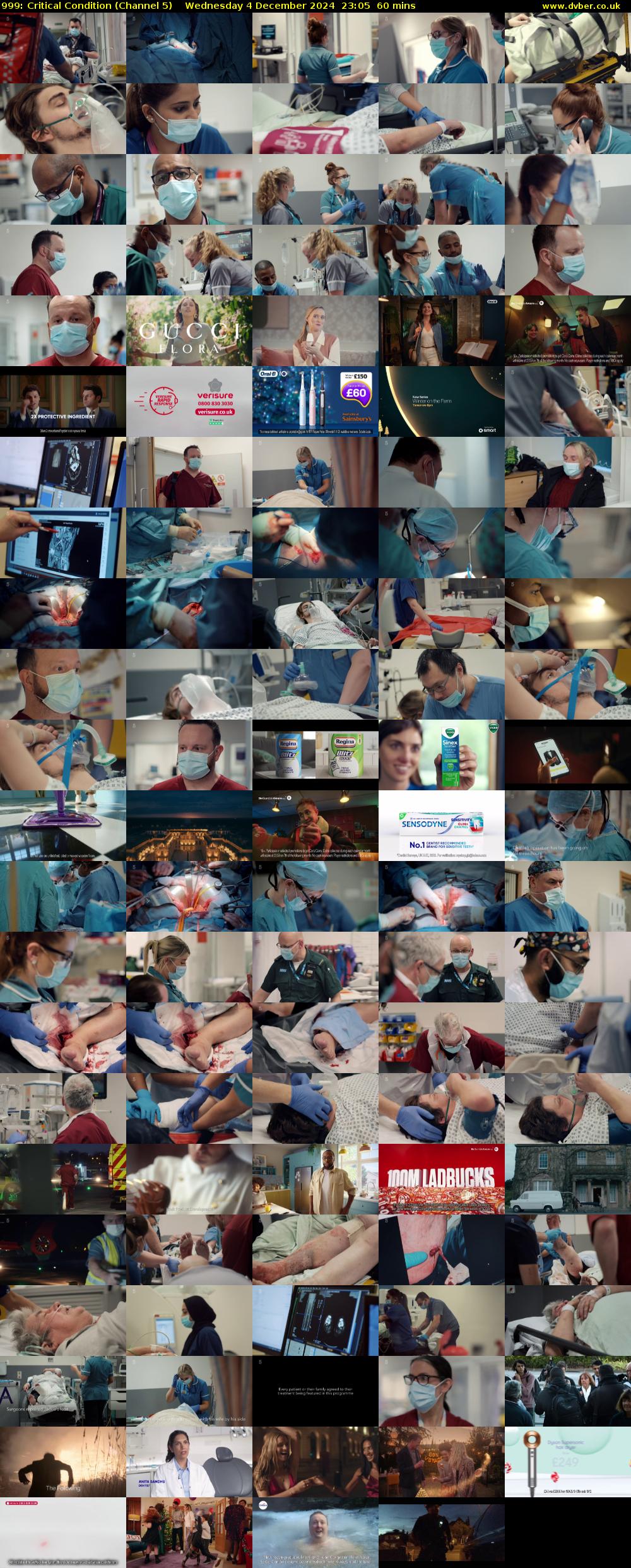 999: Critical Condition (Channel 5) Wednesday 4 December 2024 23:05 - 00:05