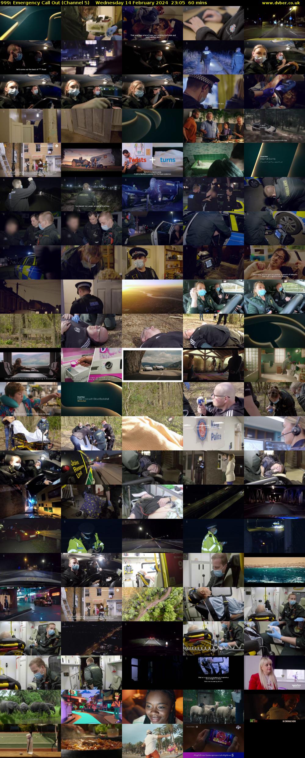 999: Emergency Call Out (Channel 5) Wednesday 14 February 2024 23:05 - 00:05