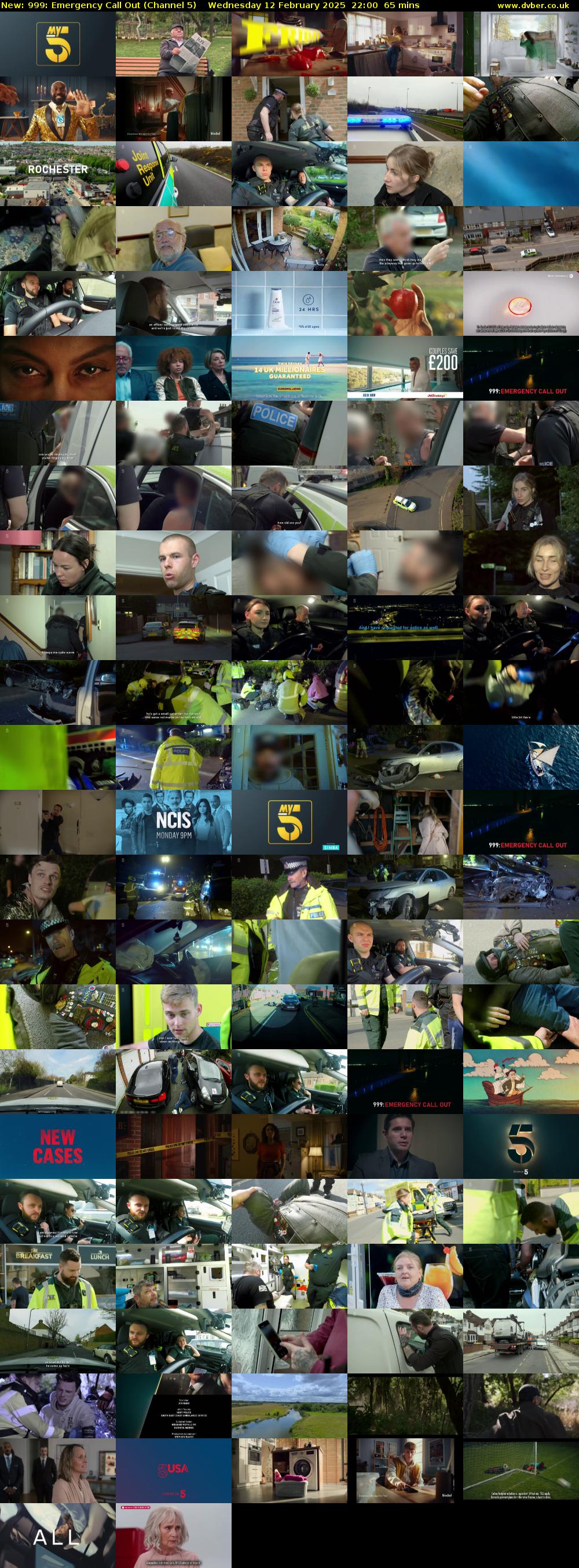 999: Emergency Call Out (Channel 5) Wednesday 12 February 2025 22:00 - 23:05