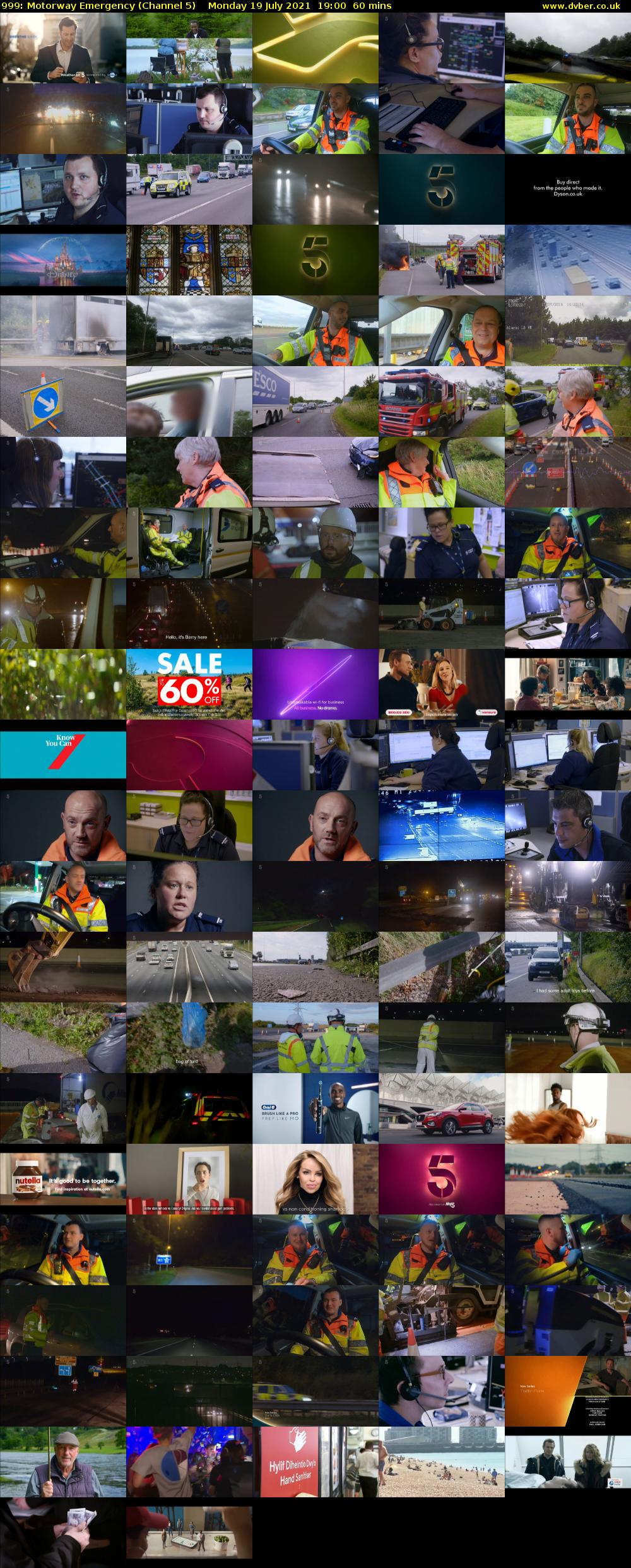999: Motorway Emergency (Channel 5) Monday 19 July 2021 19:00 - 20:00