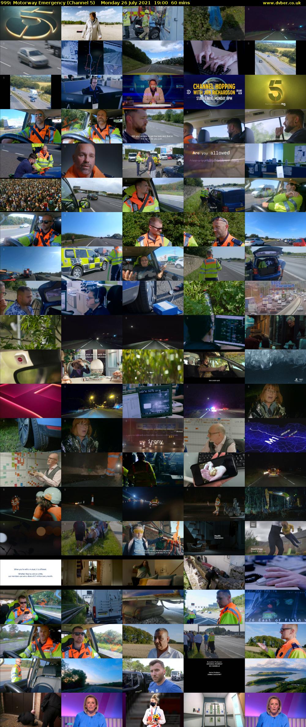 999: Motorway Emergency (Channel 5) Monday 26 July 2021 19:00 - 20:00