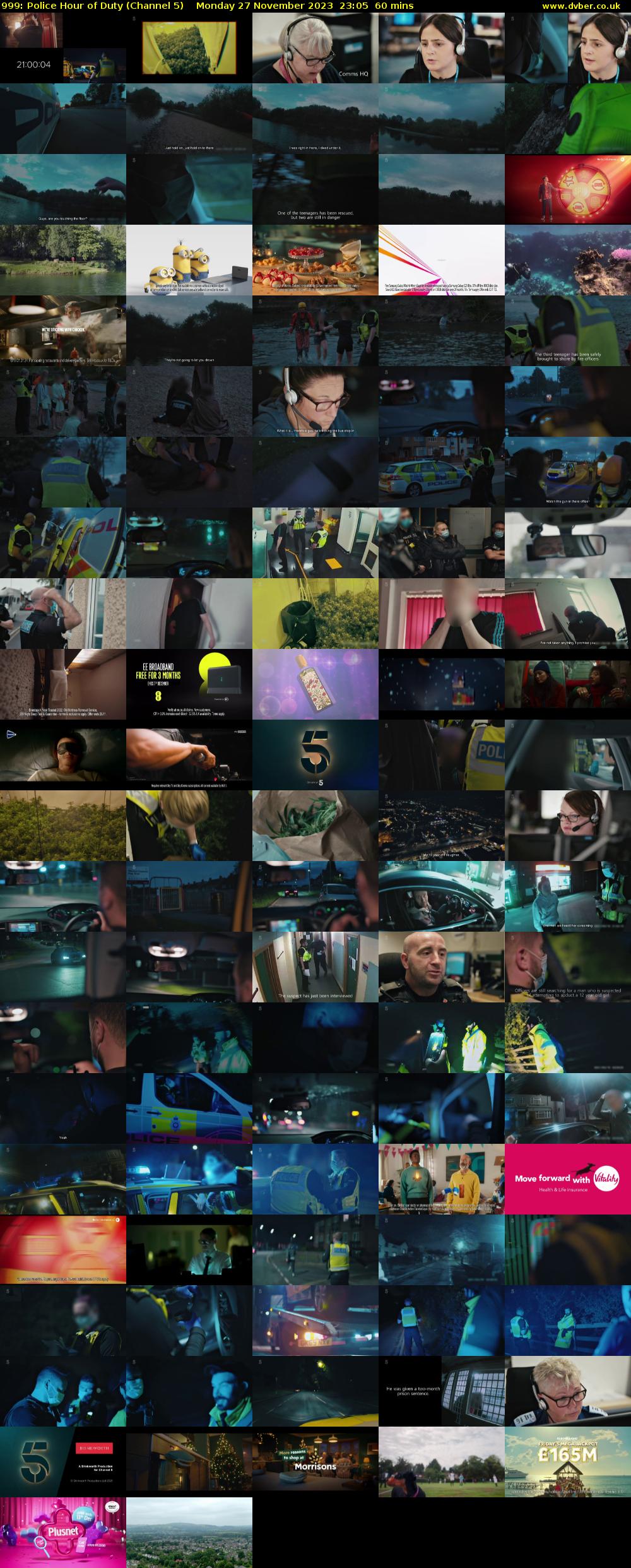 999: Police Hour of Duty (Channel 5) Monday 27 November 2023 23:05 - 00:05