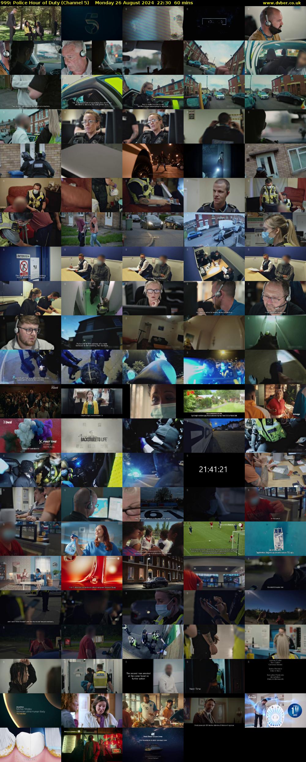 999: Police Hour of Duty (Channel 5) Monday 26 August 2024 22:30 - 23:30