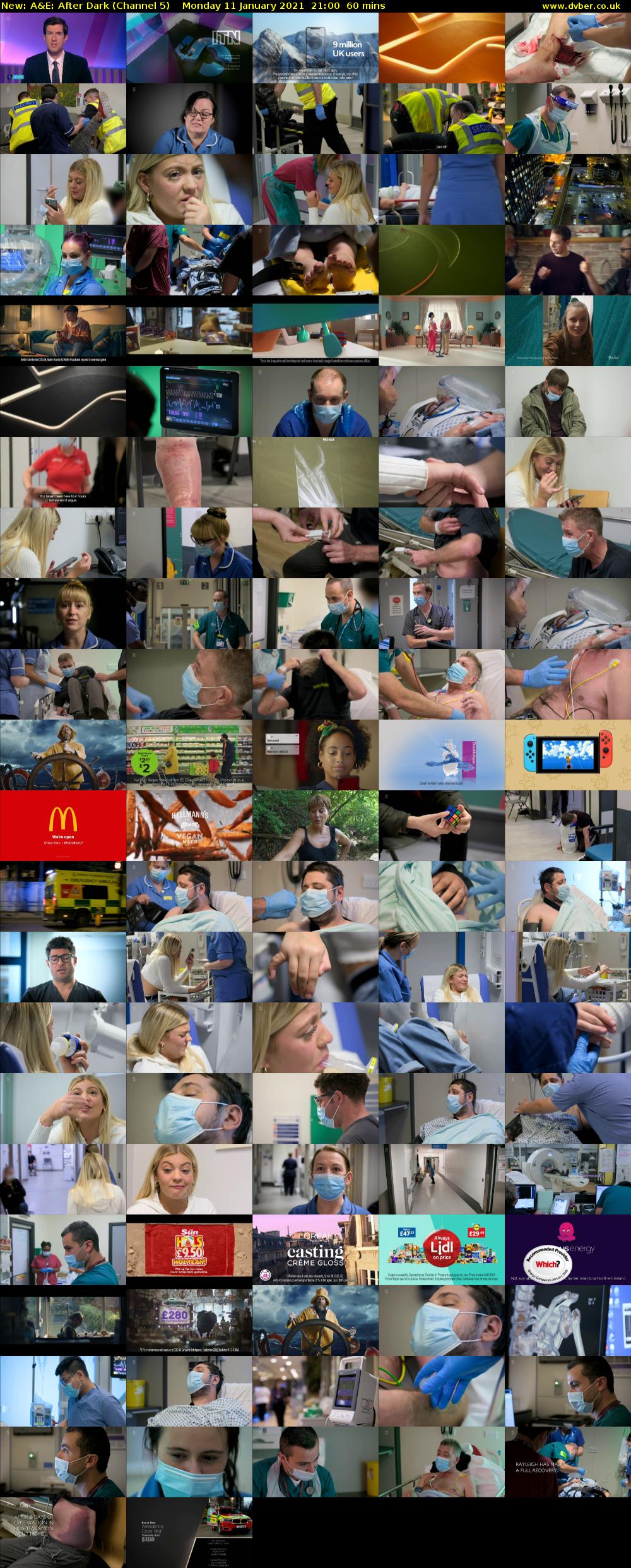A&E: After Dark (Channel 5) Monday 11 January 2021 21:00 - 22:00