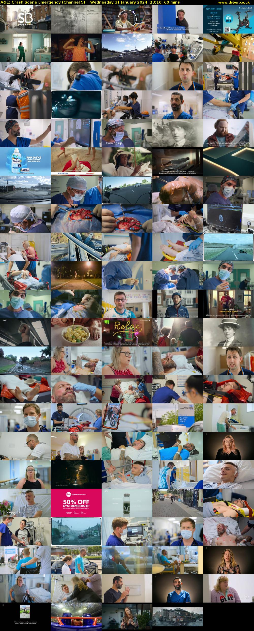 A&E: Crash Scene Emergency (Channel 5) Wednesday 31 January 2024 23:10 - 00:10