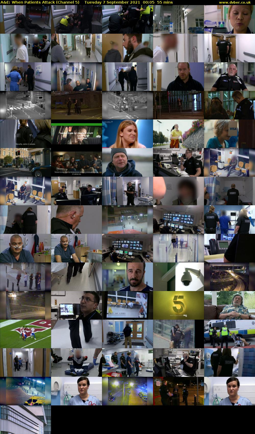 A&E: When Patients Attack (Channel 5) Tuesday 7 September 2021 00:05 - 01:00