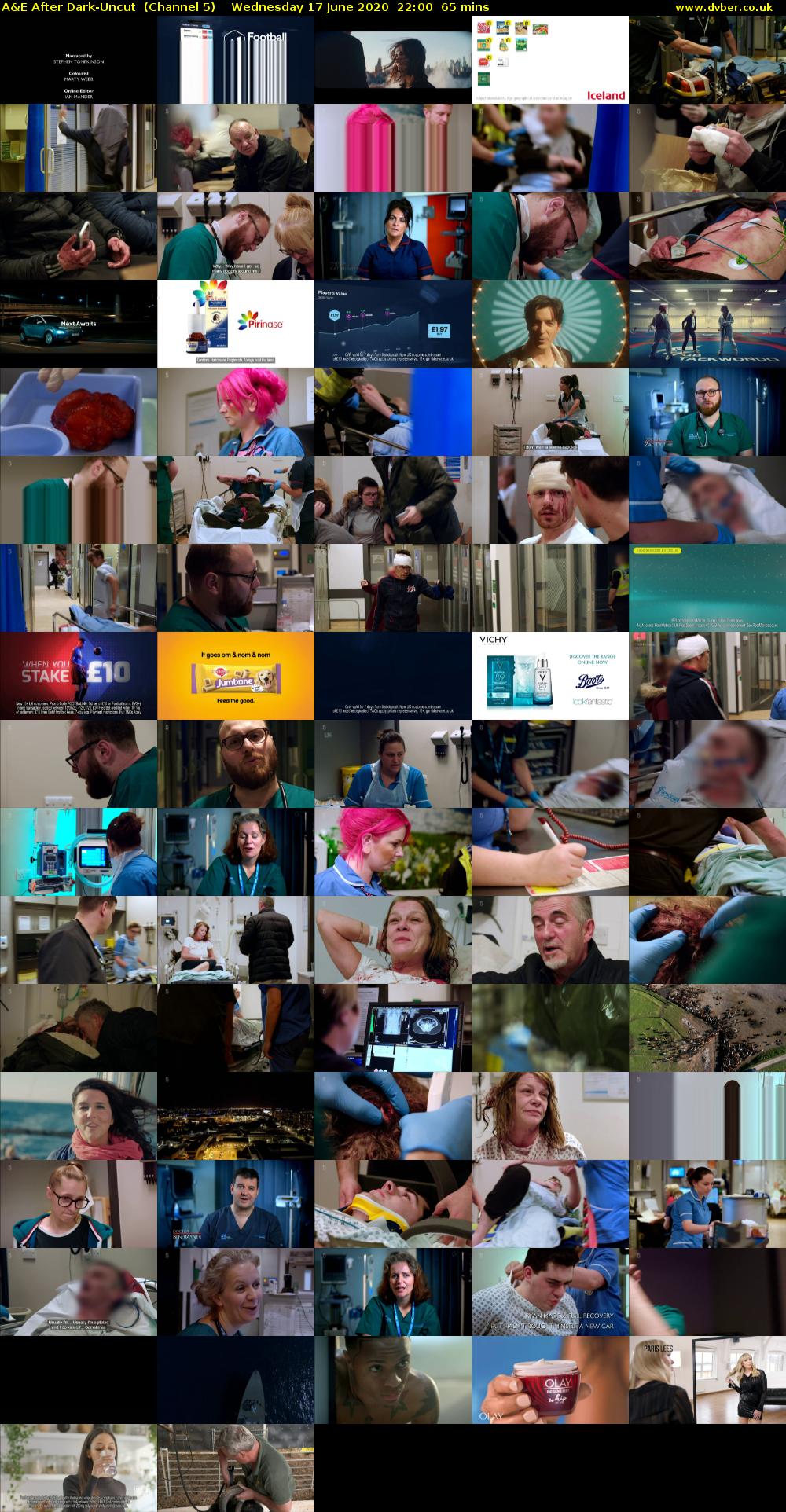 A&E After Dark-Uncut  (Channel 5) Wednesday 17 June 2020 22:00 - 23:05