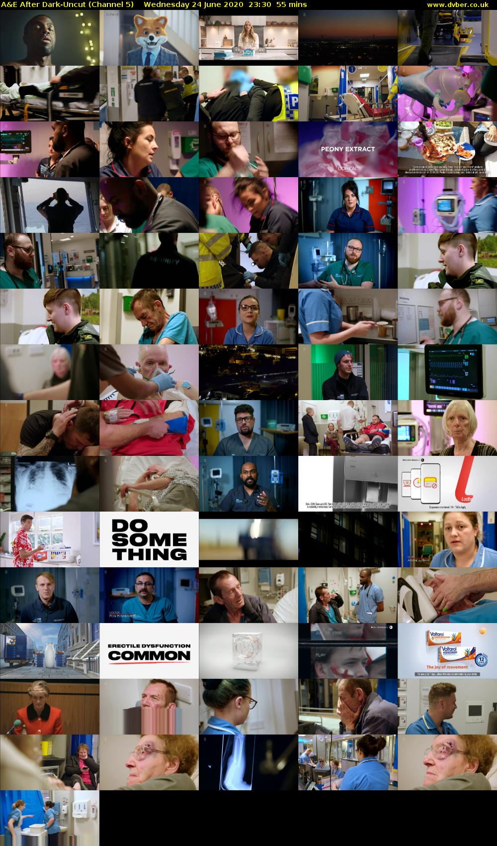 A&E After Dark-Uncut (Channel 5) Wednesday 24 June 2020 23:30 - 00:25