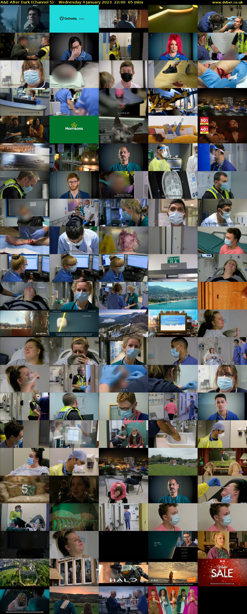 A&E After Dark (Channel 5) Wednesday 4 January 2023 22:00 - 23:05