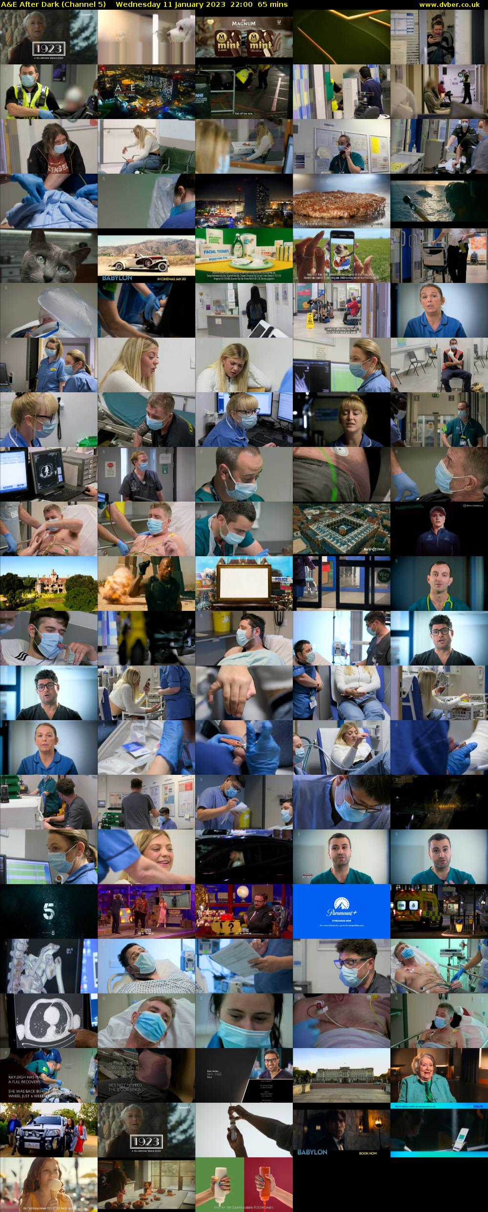 A&E After Dark (Channel 5) Wednesday 11 January 2023 22:00 - 23:05