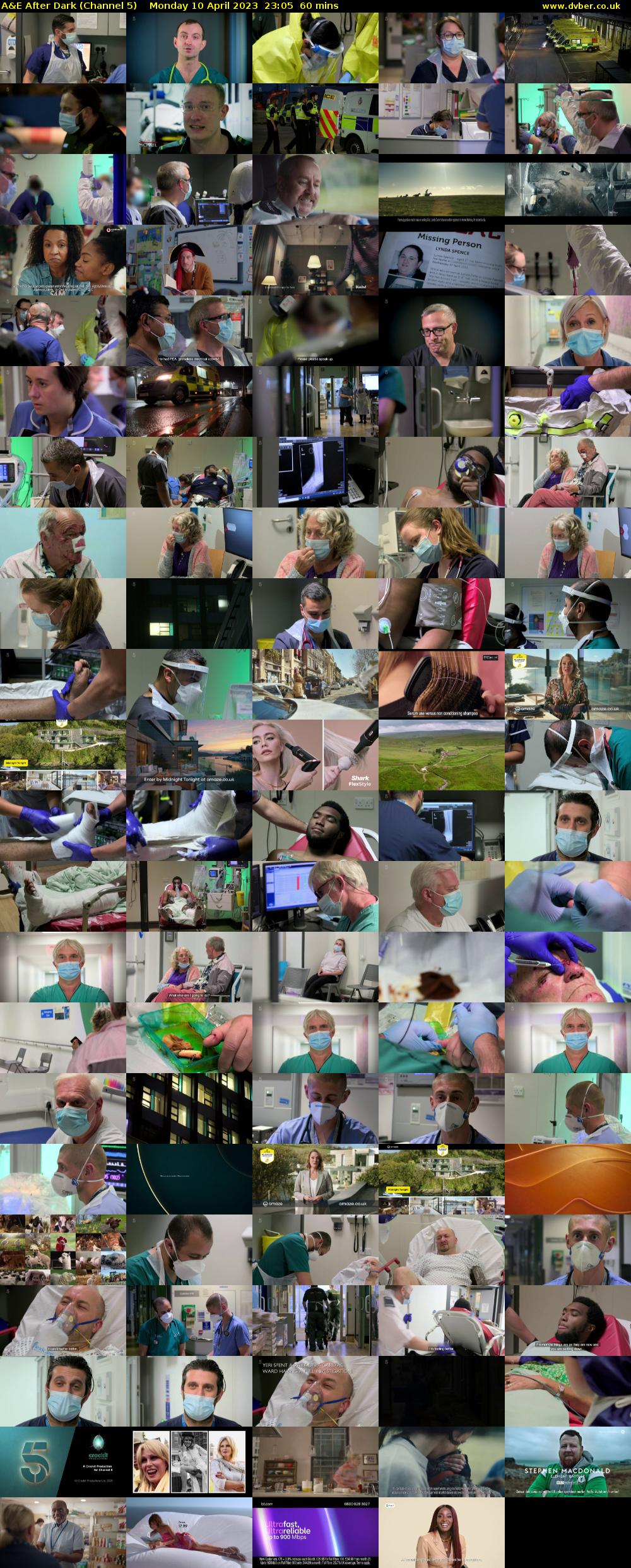A&E After Dark (Channel 5) Monday 10 April 2023 23:05 - 00:05