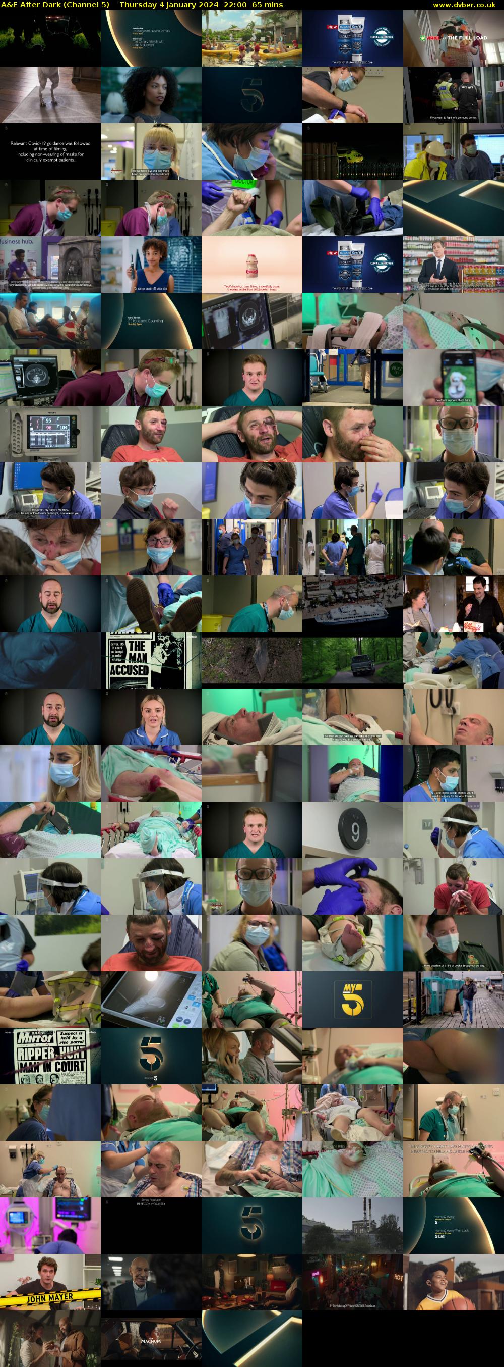 A&E After Dark (Channel 5) Thursday 4 January 2024 22:00 - 23:05