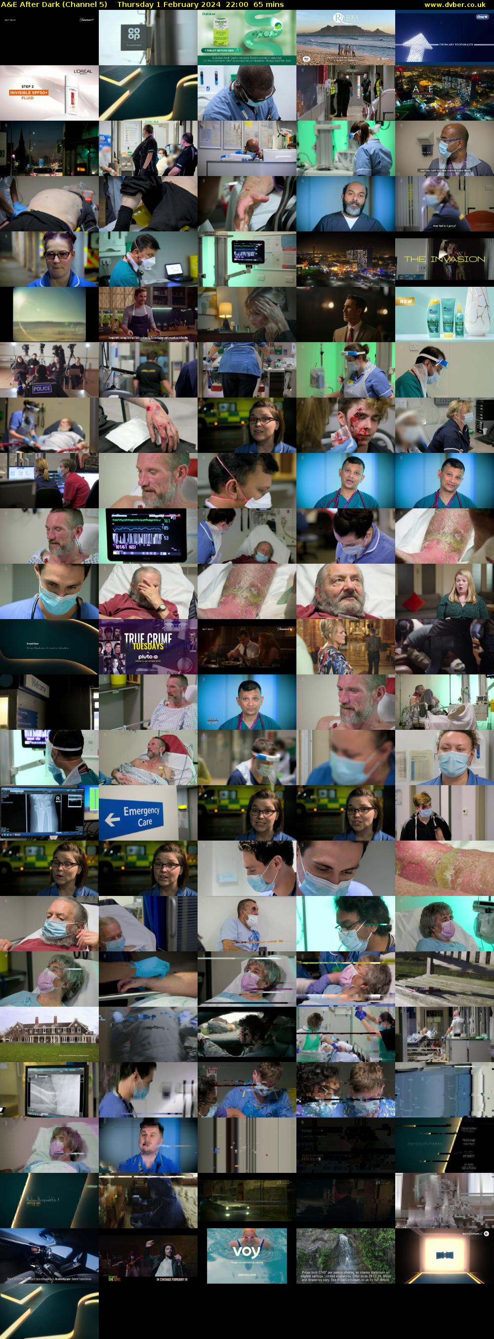 A&E After Dark (Channel 5) Thursday 1 February 2024 22:00 - 23:05