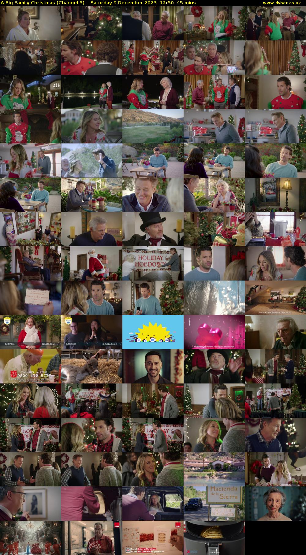 A Big Family Christmas (Channel 5) Saturday 9 December 2023 12:50 - 13:35