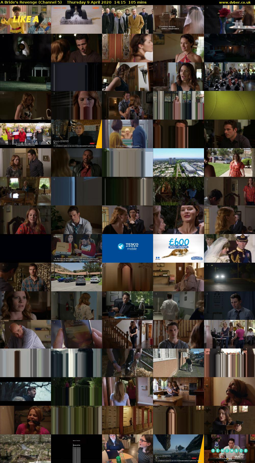 A Bride's Revenge (Channel 5) Thursday 9 April 2020 14:15 - 16:00