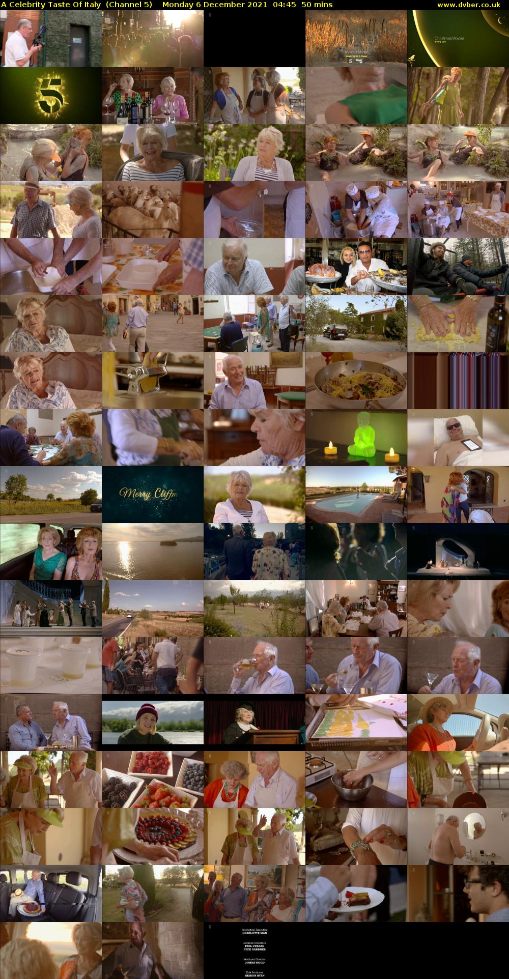 A Celebrity Taste Of Italy  (Channel 5) Monday 6 December 2021 04:45 - 05:35