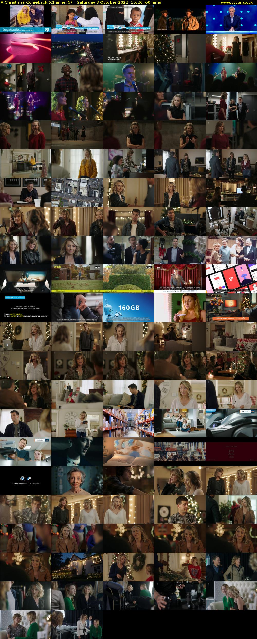 A Christmas Comeback (Channel 5) Saturday 8 October 2022 15:20 - 16:20