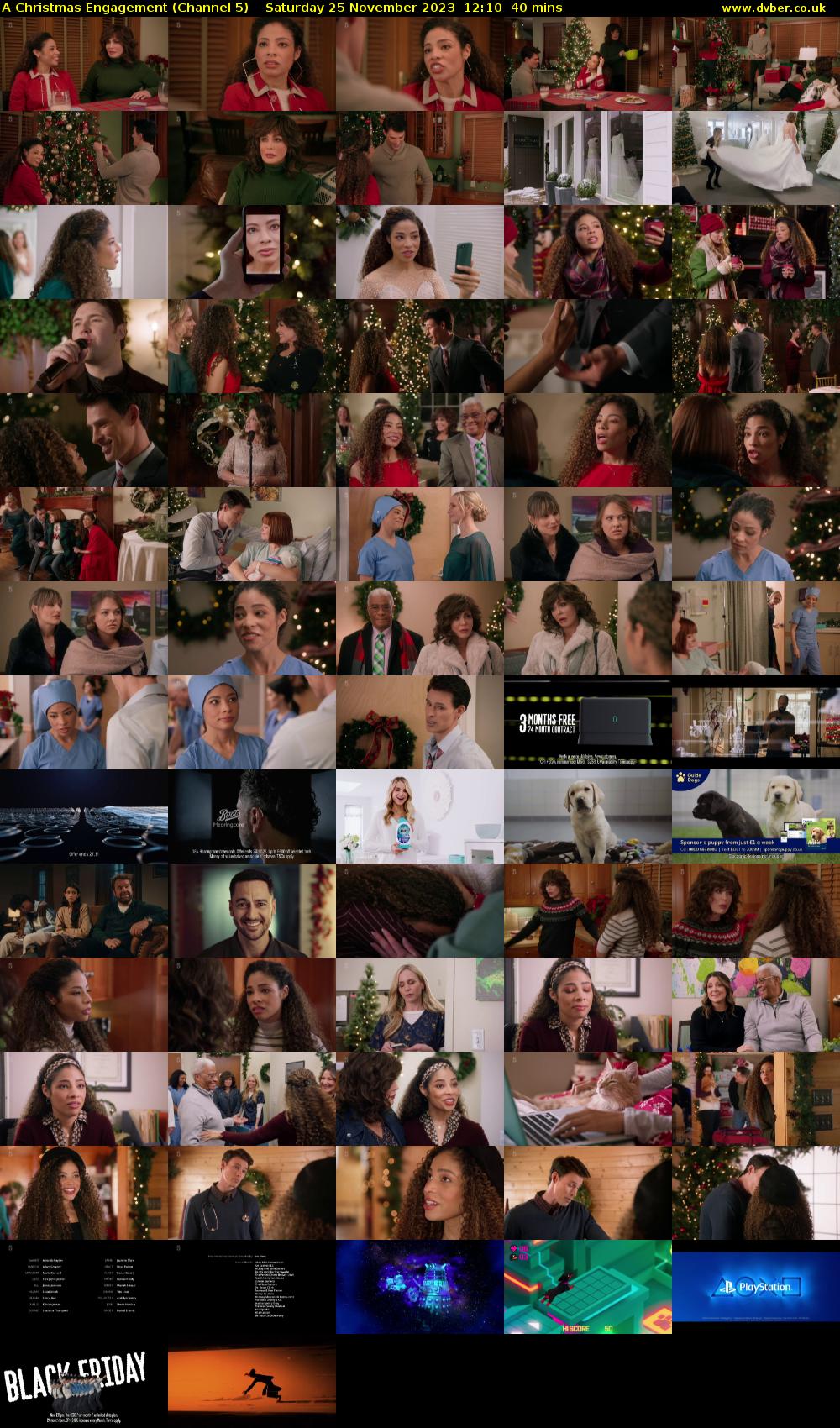 A Christmas Engagement (Channel 5) Saturday 25 November 2023 12:10 - 12:50