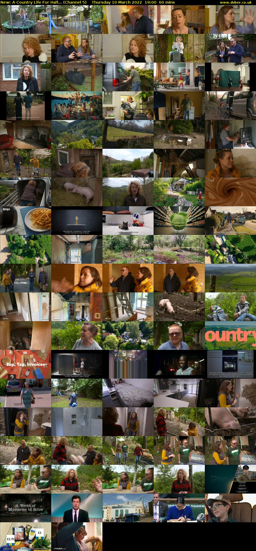 A Country Life for Half... (Channel 5) Thursday 10 March 2022 19:00 - 20:00