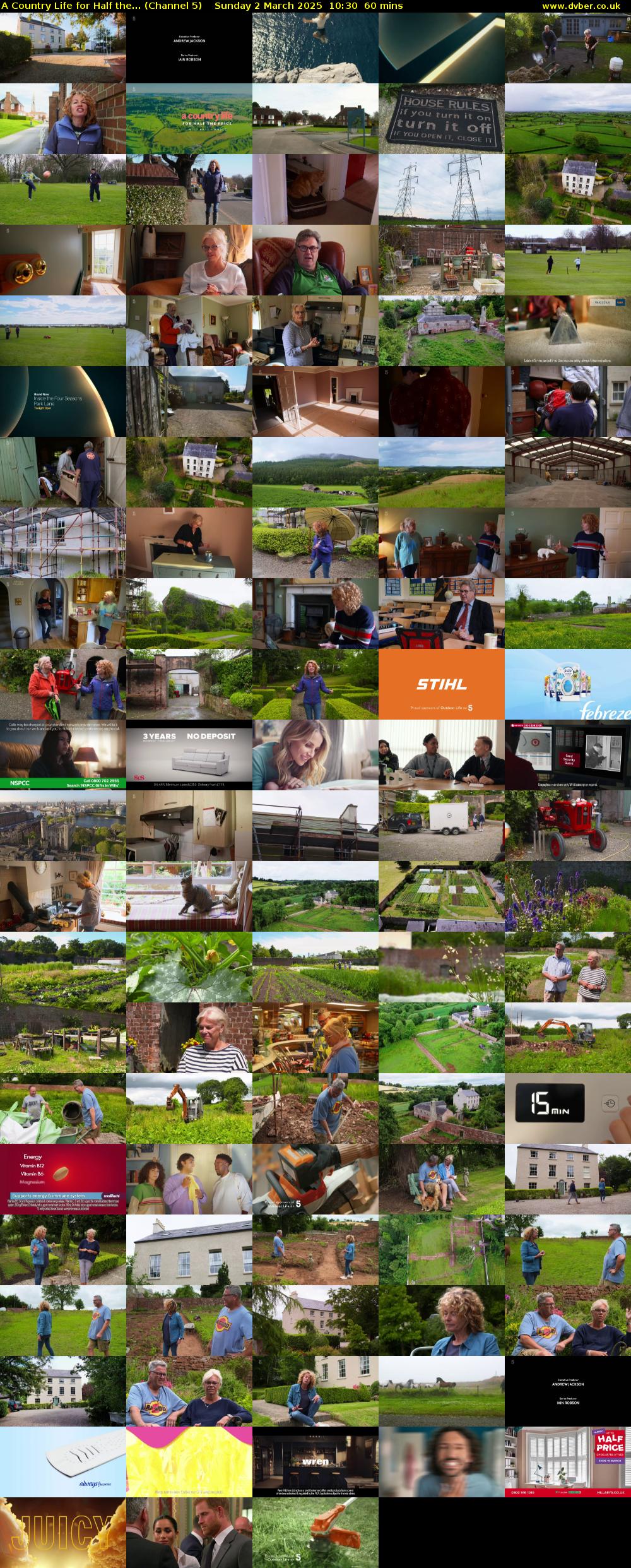 A Country Life for Half the... (Channel 5) Sunday 2 March 2025 10:30 - 11:30