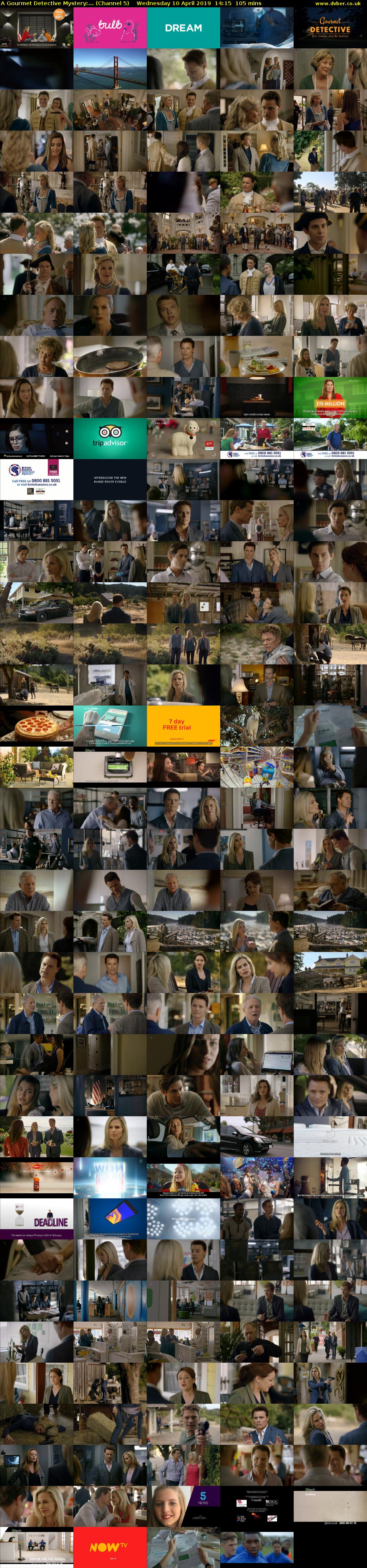 A Gourmet Detective Mystery:... (Channel 5) Wednesday 10 April 2019 14:15 - 16:00