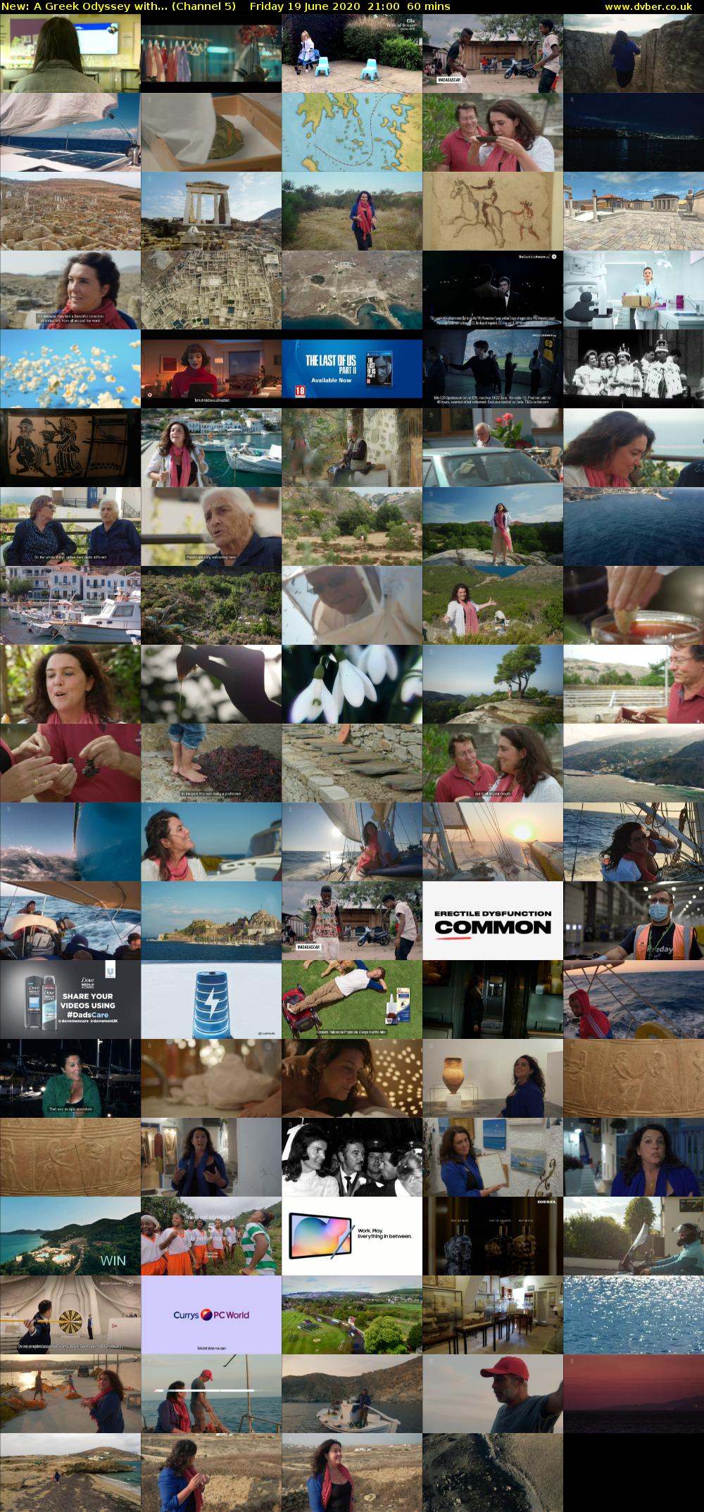 A Greek Odyssey with... (Channel 5) Friday 19 June 2020 21:00 - 22:00
