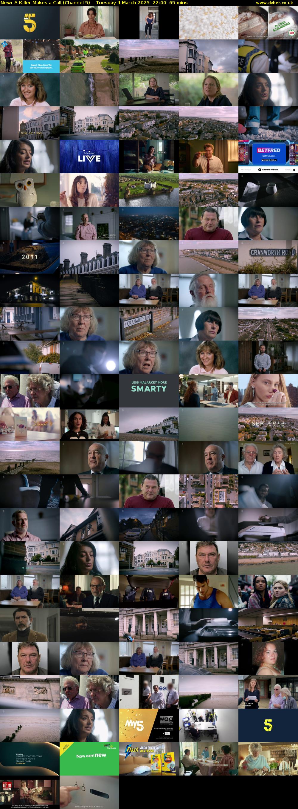 A Killer Makes a Call (Channel 5) Tuesday 4 March 2025 22:00 - 23:05
